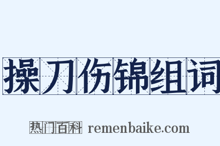 操刀伤锦组词是什么意思的图片